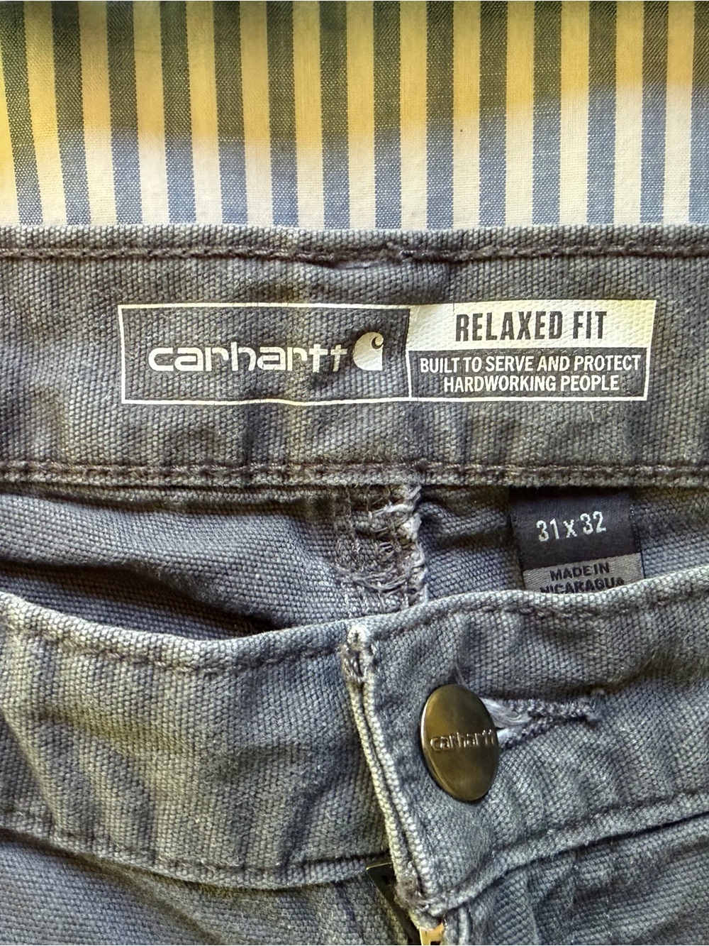 Carhartt Men's Relaxed Fit Jeans in Charcoal Gray